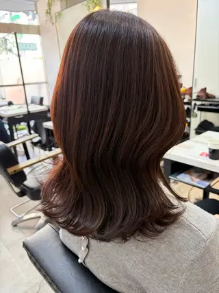 ミディアム カラー 🥀韓国ヘア🥀 宮津真菜のヘアスタイル