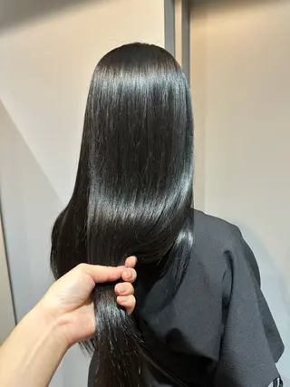 セミロング カラー 縮毛矯正+モテカラー 🎀✨MIHOのヘアスタイル