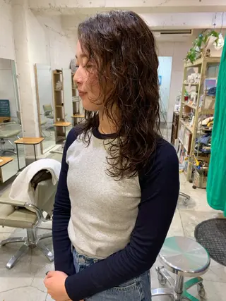 セミロング パーマ 【takk】 ナカヤママサヨシのヘアスタイル