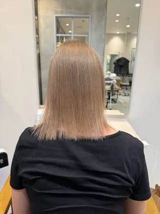 ミディアム カラー ほの カラー特化/ ブリーチ/ボブのヘアスタイル