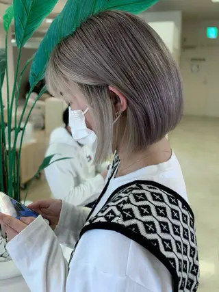 ショート カラー 銀座/ハイライト特化 🌿ブリーチ/片山のヘアスタイル