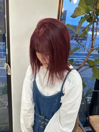 ミディアム カラー GIFT所属・橋本叶夢/ ショートヘア/透け感のヘアスタイル