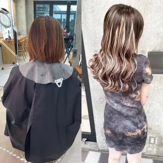 ロング カラー ヘアアレンジ TATSUYA アートディレクターのヘアスタイル