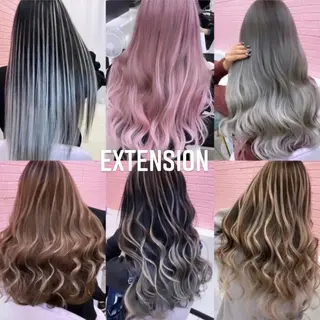 ロング カラー エクステ🩵ブリーチ 韓国ヘア🩵KAEのヘアスタイル