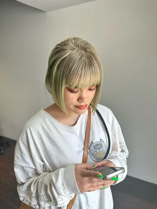 ミディアム ワンホンヘア ケラチン/Kaitoのヘアスタイル