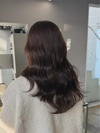 セミロング カラー 愛莉/ラベンダー/ ベージュ/ブラウンのヘアスタイル