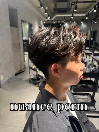 ミディアム Mens  Salon stud.所属・川畑 大地/波巻きパーマのヘアスタイル