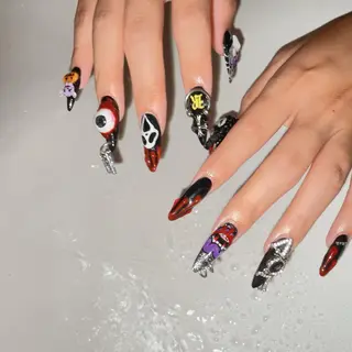 ロング ⛓Miyu ⛓のネイルデザイン