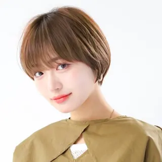 ショート ショートパーマ カットモデルのヘアスタイル