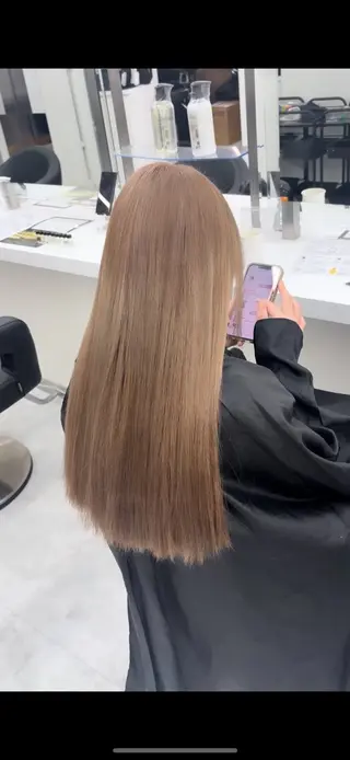 カラー ハイトーン/透明感 艶カラー/SAKI‎のヘアスタイル