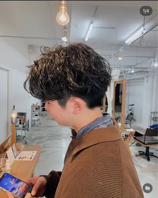 パーマ メンズ メンズパーマ/メンズ カット　田中気理真のヘアスタイル