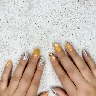 セミロング カラー パーマ ヘアアレンジ メンズ キッズ ネイル マツエク・マツパ Salon Ｋのネイルデザイン