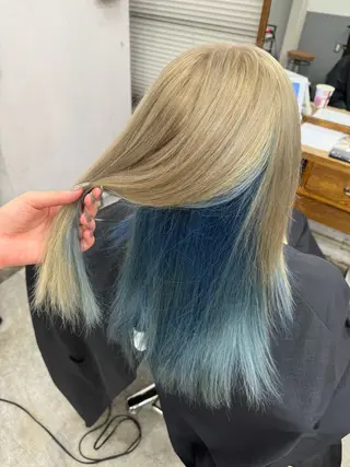 セミロング 🎀韓国系ハイトーン カラーYoko🎀のヘアスタイル