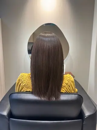 セミロング NAVY 橋本心 縮毛矯正のヘアスタイル