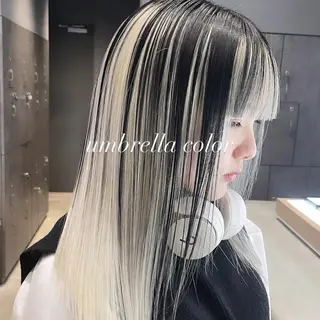 セミロング カラー 💜ハイトーン💛 マジカルかいちゃんのヘアスタイル