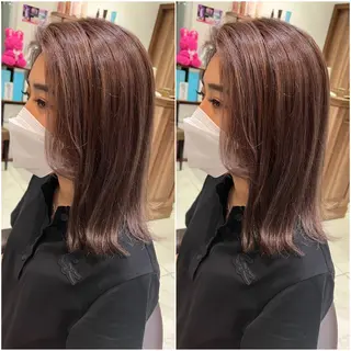 ミディアム カラー 全席個室　暖色カラー Zina松園優香🌸のヘアスタイル