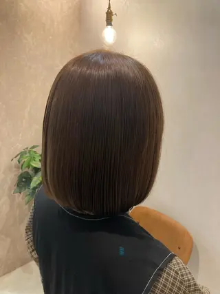 ミディアム カラー Aguhair Nino所属・【透明感カラー🫧】 野本里奈のヘアスタイル