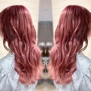 ロング カラー ヘアアレンジ 髪質改善×ハイトーン 中田啄也のヘアスタイル