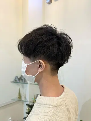 ショート パーマ メンズ 透けるbrown カラー🎗♡yukaのヘアスタイル