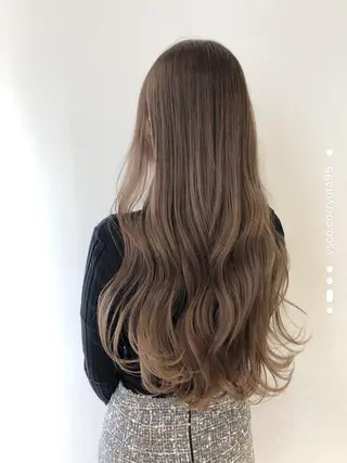 セミロング カラー パーマ ヘアアレンジ 🌟髪質改善ケアカラ ー美髪縮毛矯正y🌟のヘアスタイル