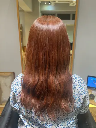 ロング カラー パーマ 杉田 優月のヘアスタイル