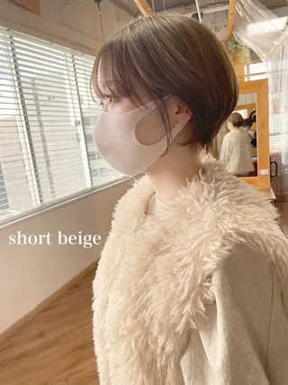 ショート カラー hair salon Ranun髪質改善のヘアスタイル