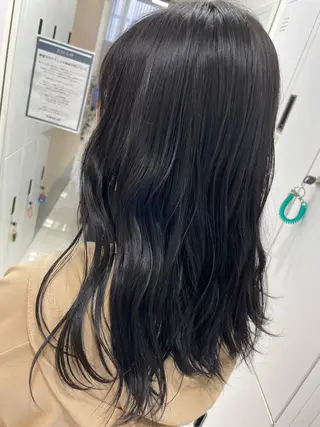 セミロング カラー クロスパーマ/うる艶 カラー/Kurumiのヘアスタイル