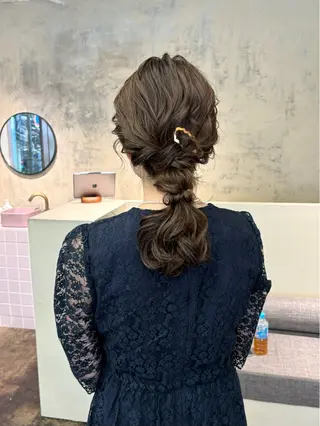 セミロング ヘアアレンジ 武田美空🐇 ボブ/暖色カラー🌷のヘアスタイル