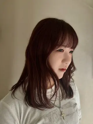 セミロング カラー 🎀Natsumi /暖色カラー🎀のヘアスタイル