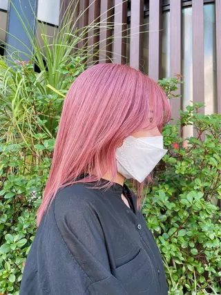 ミディアム カラー パーマ ヘアアレンジ 店長/髪質改善/ ナチュラル/松若　優のヘアスタイル