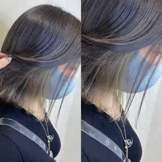 ミディアム SOU/エクステ /ダブルカラーのヘアスタイル