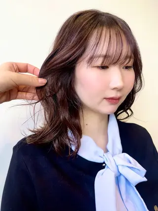 ミディアム カラー 暖色カラー/似合わせ カット/名古屋/辻のヘアスタイル