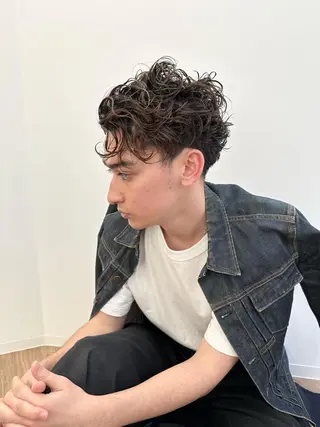 ショート メンズ 朝がラクになるパーマ トウバルタイキのヘアスタイル