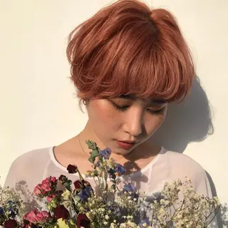 ミディアム カラー MAKI渋谷 【カットモデル募集】のヘアスタイル
