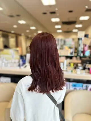 セミロング カラー クロスパーマ/うる艶 カラー/Kurumiのヘアスタイル