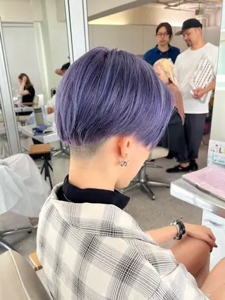 ショート カラー エクステ ハイトーン 💭黒崎ハルカのヘアスタイル