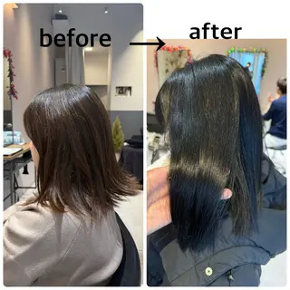 セミロング カラー ✨艶髪職人艶カラー✨ 中本輝人のヘアスタイル