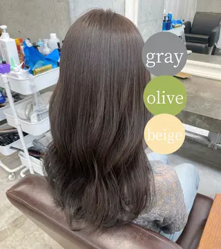 ロング レイヤーカット/ 縮毛矯正/ミサキ💐のヘアスタイル