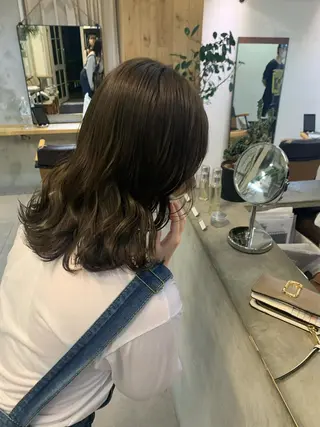 セミロング カラー REINA☁️透明感 カラー/ぷつっと♡のヘアスタイル