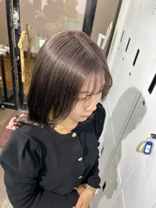 ミディアム カラー Yui. ハイトーン/パーマ/のヘアスタイル