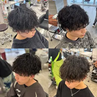 パーマ メンズ パーマ&ブリーチ /飯牟田/GEAR.のヘアスタイル