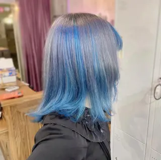 セミロング カラー MIRAC所属・Ryoichi⛓️ 韓国ヘア/ハイトーンのヘアスタイル