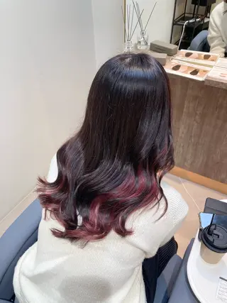 ロング カラー ピンクカラー🎀 米津 美佑のヘアスタイル