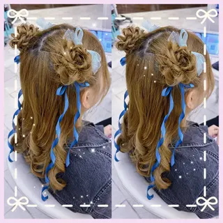 ロング ヘアアレンジ エクステ♡ヘアメ 内村麻衣のヘアスタイル