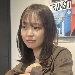 セミロング 艶カラー/ レイヤー/あいりのヘアスタイル