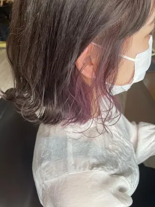 ミディアム カラー 高橋 みく/ minim 暖色のヘアスタイル