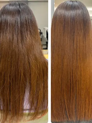 ロング GOToday所属・艶髪／オリーブ系／ 肌が綺麗に見えるお色のヘアスタイル