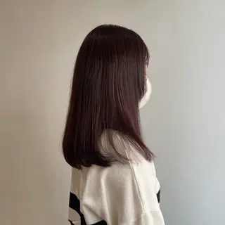 セミロング カラー 田口 花葉のヘアスタイル