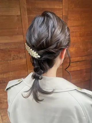 ミディアム ヘアアレンジ ハイトーン特化 ♡shoka♡のヘアスタイル