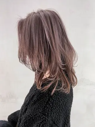 ミディアム カラー パーマ ヘアアレンジ ITbyALBUM 浦和店のヘアスタイル